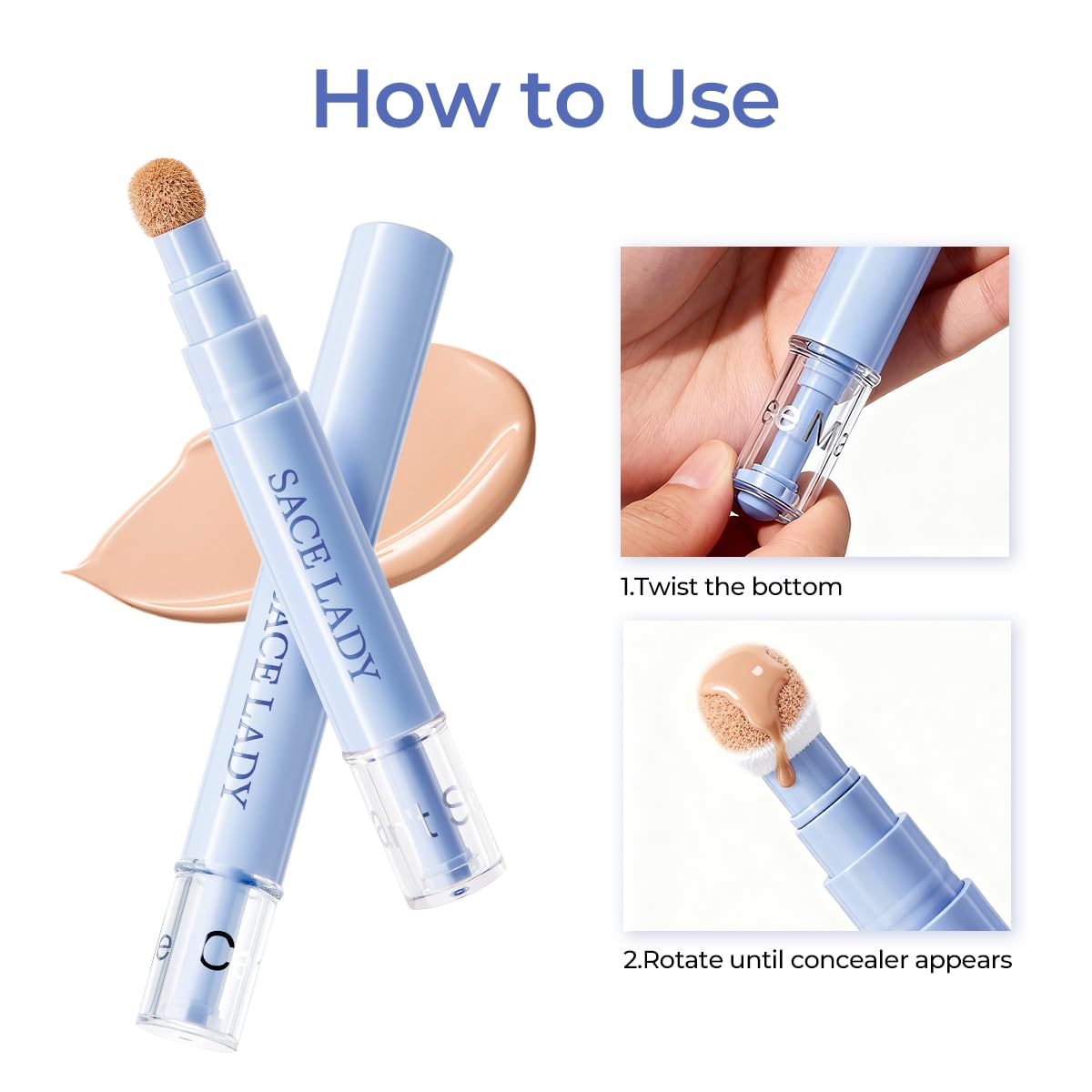 2-in-1 Full Coverage Concealer & Foundation – 24H Matte Flawless Finish